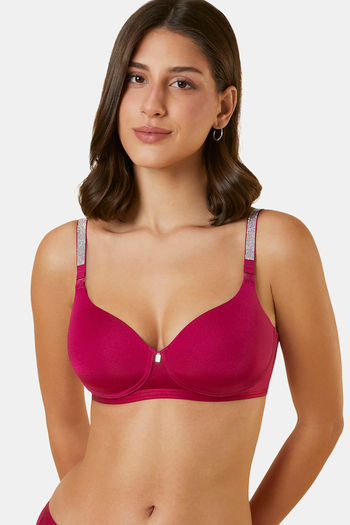 Buy Triumph Padded Non Wired Full Coverage T-Shirt Bra - Raspberry Juice